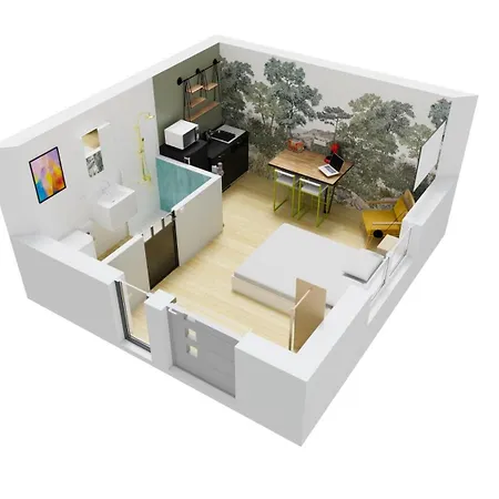 Apartment Stylisches See-studio Mit Badezugang & Garten